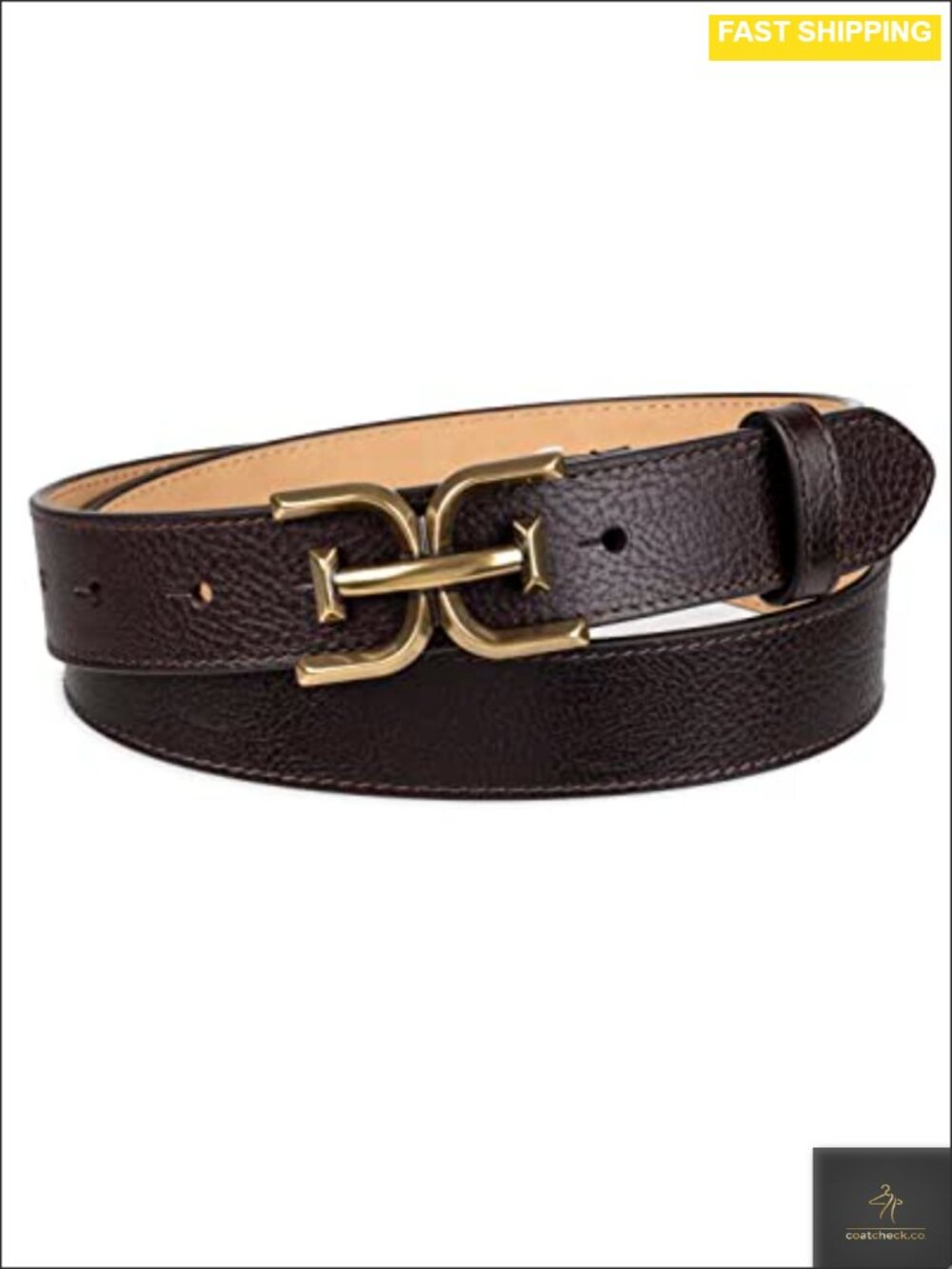 Slim Textured Belt Double-E Plaque Buckle Jeans Dresses Casual